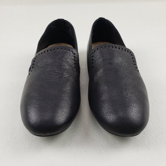 Birdies Starling Leather Loafer Flat Women 8 Black Laser Cut Slip On Casual Shoe - Picture 5 of 13